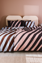 60652-4424-04-06_1; Finlayson Korret Pussilakanasetti Ruskea / Vaaleansininen / 150x210 + 50x60 cm 