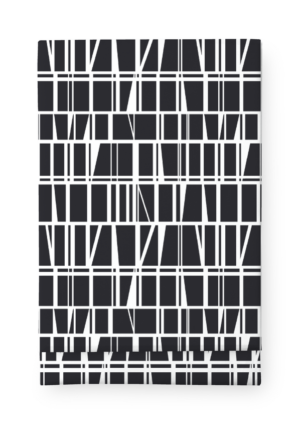 80410-3435-01-06; Finlayson Coronna Pöytäliina Musta / Valkoinen / 145x145 cm 