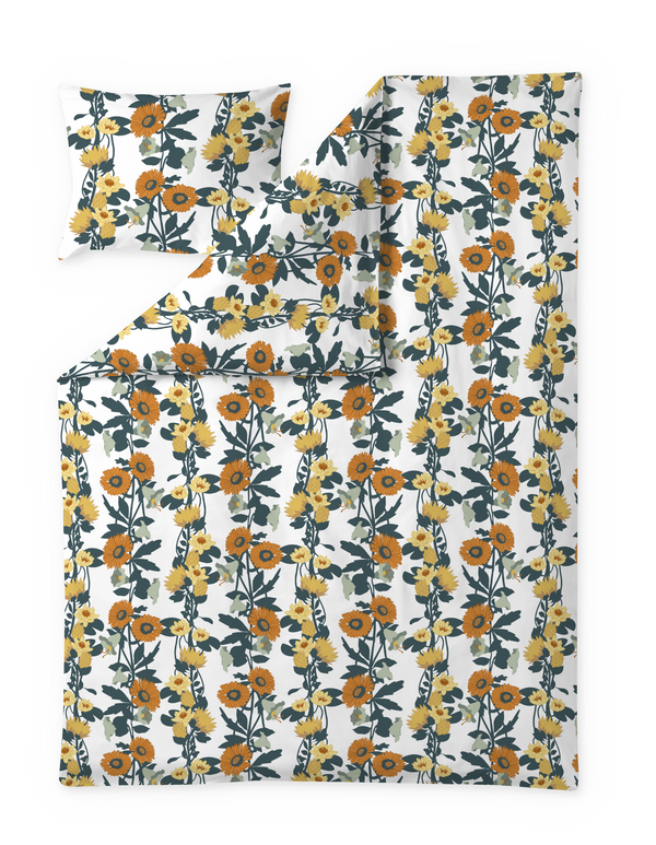 60652-5491-01-06; Finlayson Kaksin Pussilakanasetti Oranssi / Vihreä / 150x210 + 50x60 cm 