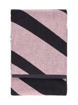 70570-4424-01-06; Finlayson Korret Kylpypyyhe Harmaa / Vaaleanpunainen / 90x180 cm 