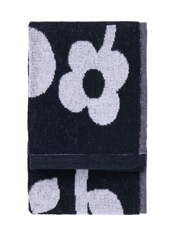 70562-5496-01-12; Finlayson Riemu Käsipyyhe Musta / Valkoinen / 50x70 cm 