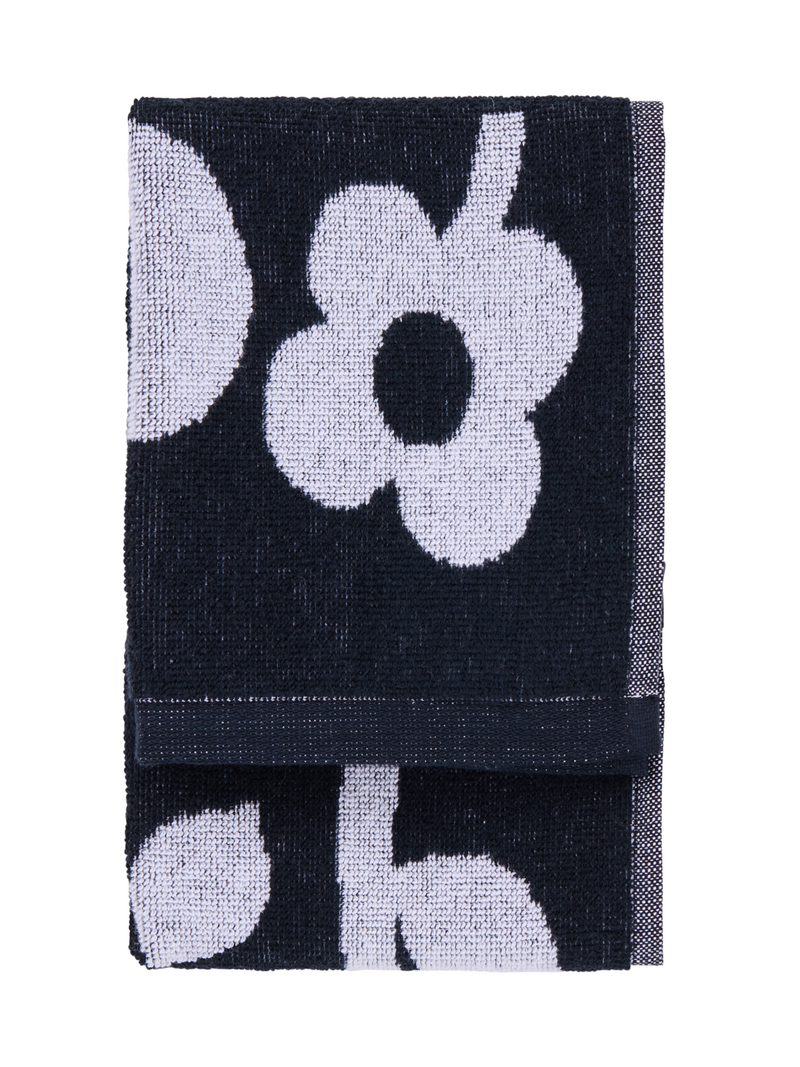 70562-5496-01-12; Finlayson Riemu Käsipyyhe Musta / Valkoinen / 50x70 cm 