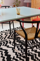 109363-1099_2; Finlayson Zebra Käytävämatto Beige-musta / 80x230 cm 