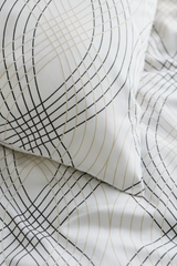 60137-4232-16-06_1; Finlayson Kehrä Tencel-puuvillatyynyliina Tummanharmaa / Beige / 50x60 cm 