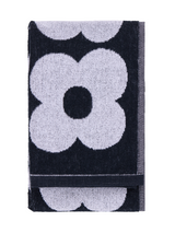 70563-5497-01-12; Finlayson Kukka Käsipyyhe Musta / Valkoinen / 50x70 cm 