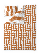 60652-4654-13-06; Finlayson Pampula Pussilakanasetti Oranssi / Valkoinen / 150x210 + 50x60 cm 