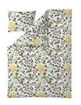 60652-4967-06-06; Finlayson Keto Pussilakanasetti Vihreä / Keltainen / 150x210 + 50x60 cm 