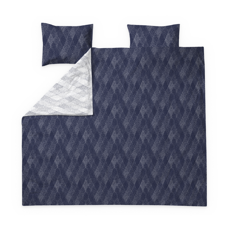 60682-5066-06-05; Finlayson Säihke Parivuoteen pussilakanasetti Sininen / Valkoinen / 240x210 + 50x60 cm 