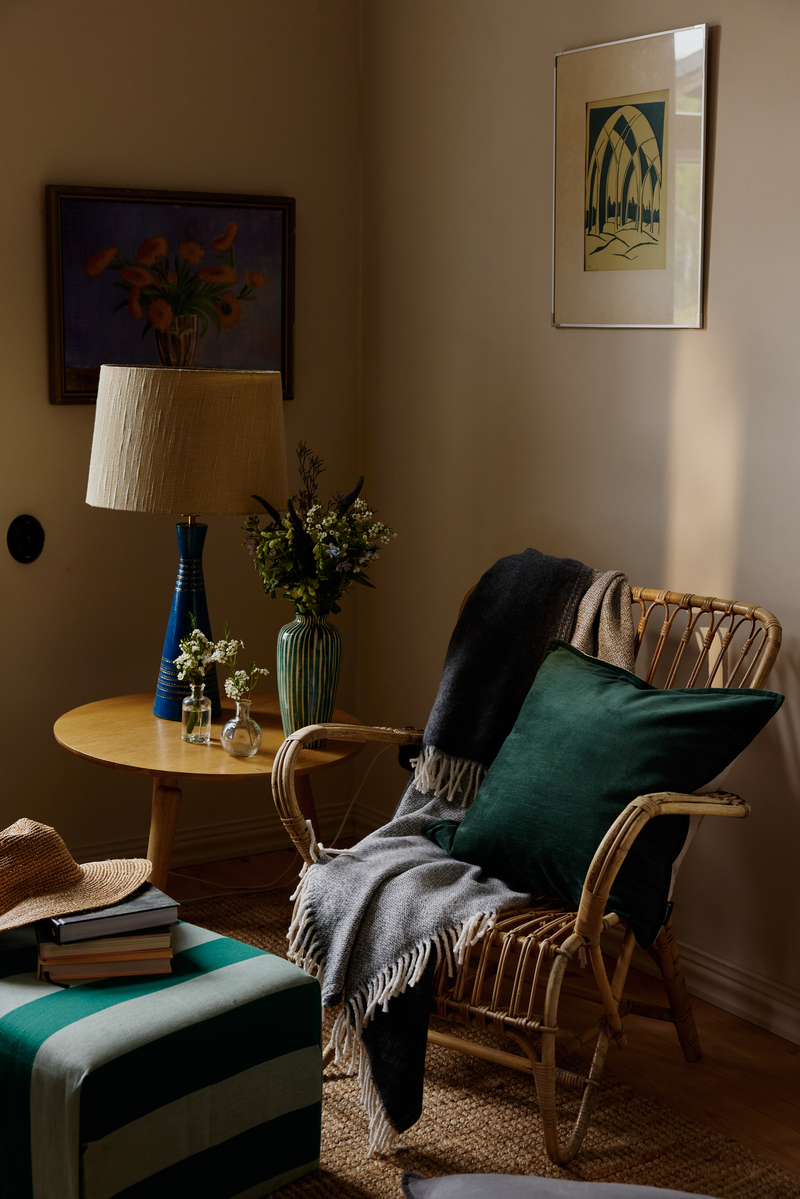 81826-0300-06-04_3; Finlayson Lumoava Koristetyynynpäällinen Tummanvihreä / 50x50 cm 