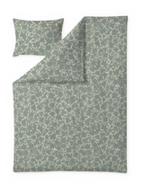 60712-5488-01-06; Finlayson Katveessa Satiinipussilakanasetti Salvianvihreä / Beige / 150x210 + 50x60 cm 